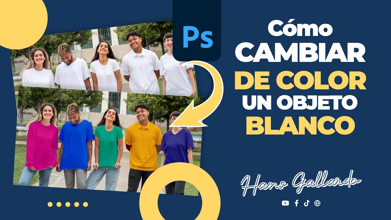 CÓMO CAMBIAR DE COLOR UN OBJETO BLANCO | Photoshop