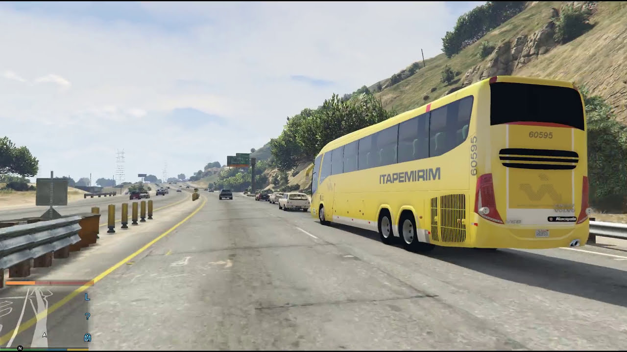 (GTA V) Viajando de Itapemirim Marcopolo Paradiso G7 1200 6x2. Traveling bus.