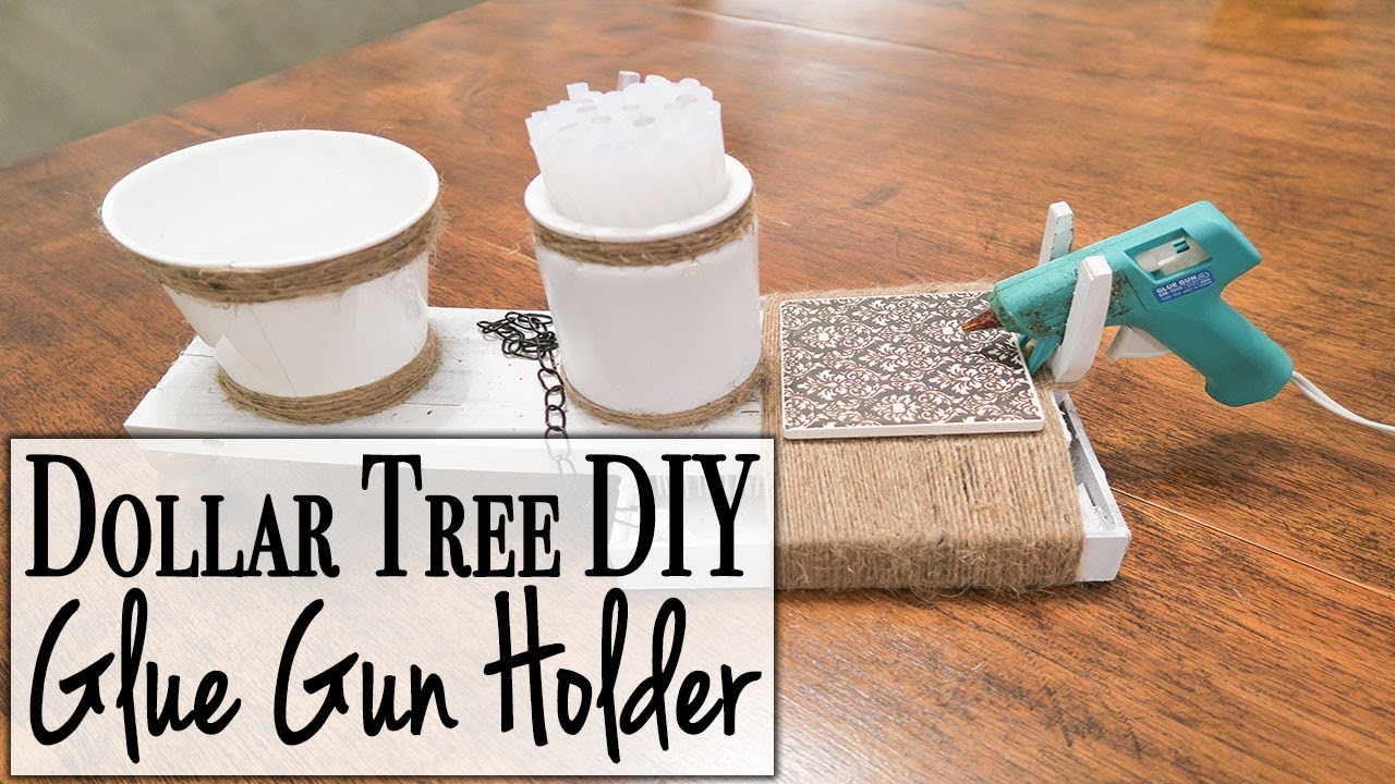Dollar Tree DIY ~ How to Make a Glue Gun Holder