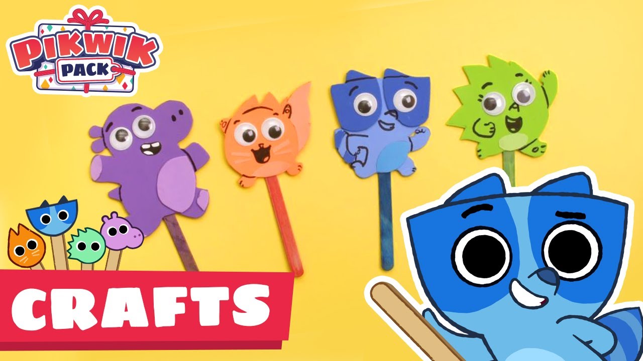 Pikwik Pack Popsicle Stick Puppets! 🎁✨ Pikwik Pack Arts and Crafts! 🎁✨