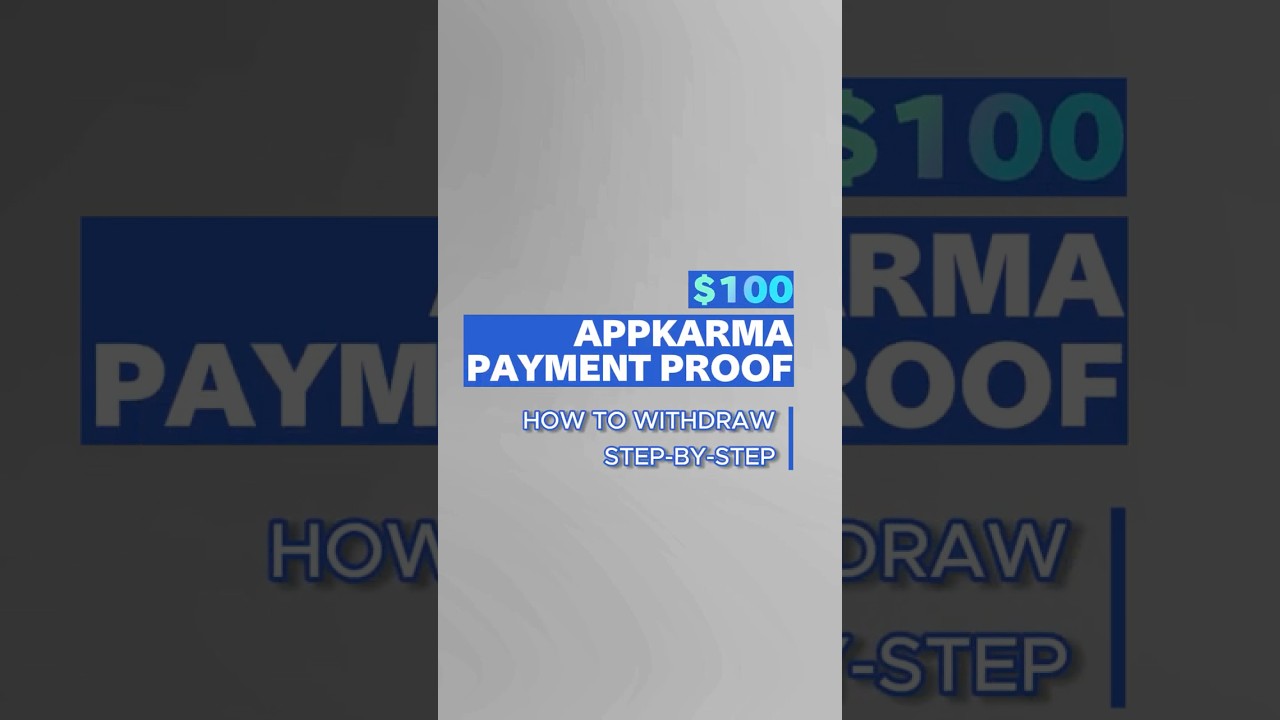 $100 appKarma Payment Proof #makemoneyonline