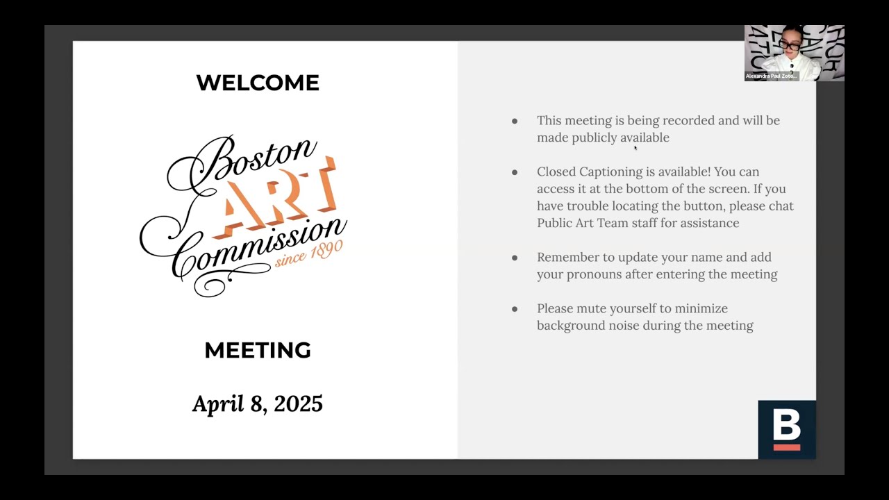 Boston Art Commission: April 8, 2025