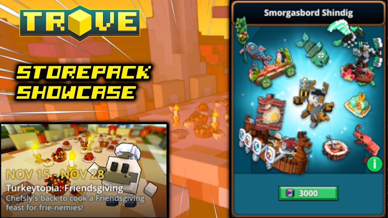 Trove Storepack Showcase : Smorgasbord Shindig (Turkeytopia 2022)