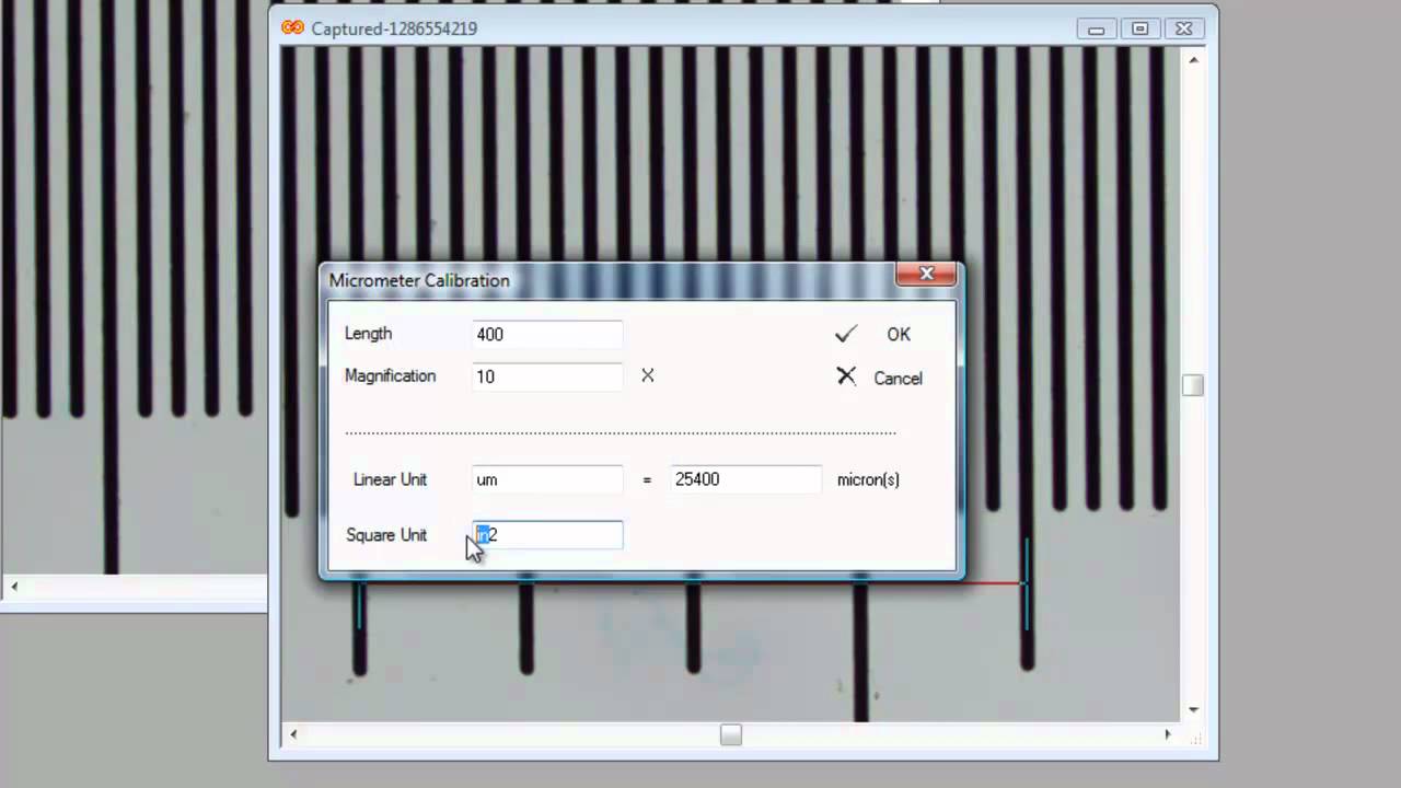 Lumenera INFINITY ANALYZE Software Calibration Presets