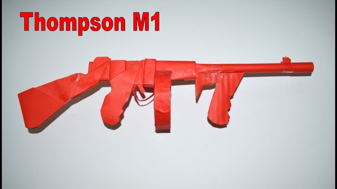 Kак сделать из бумаги  Thompson M1 Оружие из бумаги
