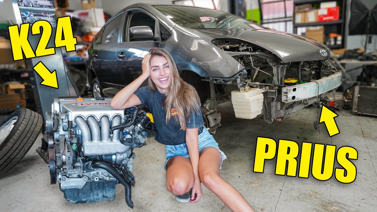 HONDA K24 SWAPPING my TOYOTA PRIUS! *Reveal*