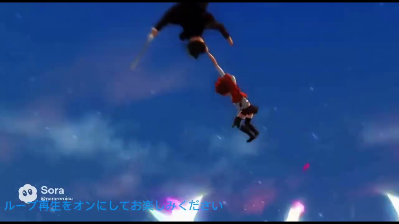 ループ化されたオリジナルエロゲ風OP動画