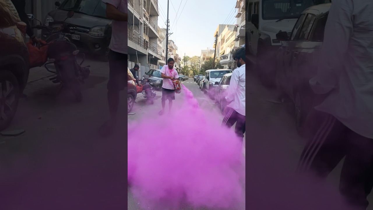 Happy Holi celebration with Holi cylinder | Holi Prank In India