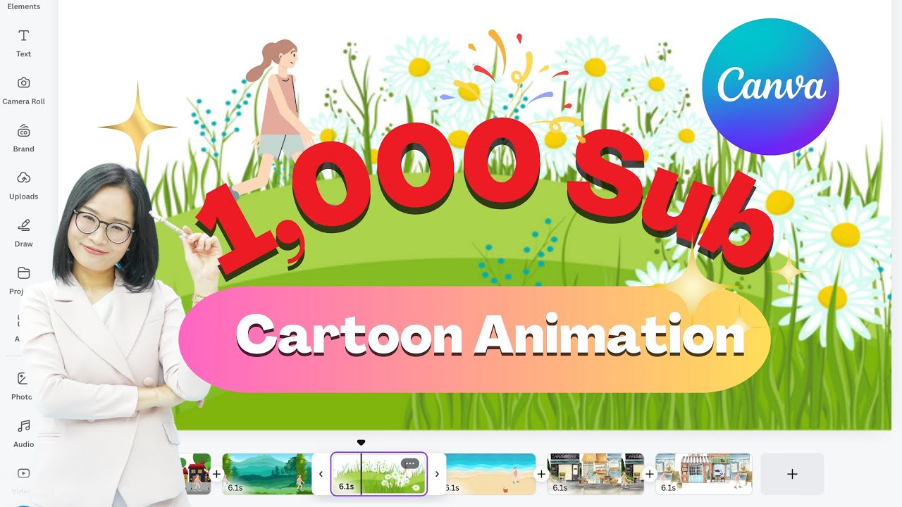 Cartoon Animation Video ใน Canva ทำง่ายมาก |Yimwhan Studio|