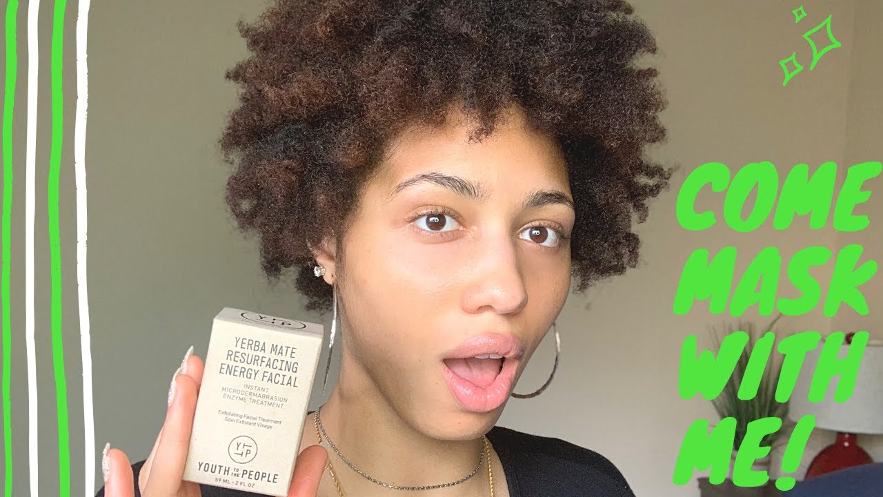 YOUTH TO THE PEOPLE YERBA MATE RESURFACING ENERGY FACIAL TUTORIAL+ REVIEW