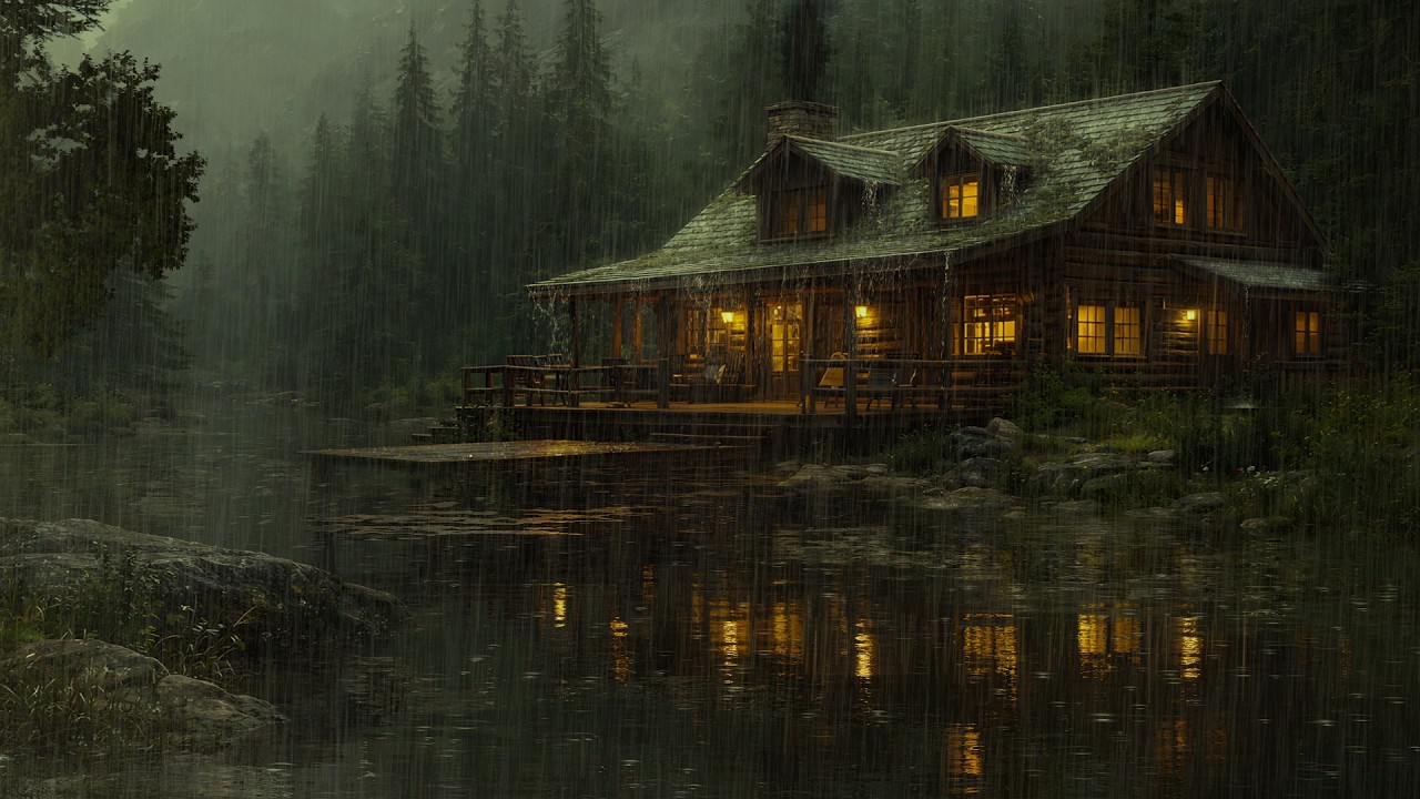 Sleep Deep Tonight 🌩️ Forest Night Rain and Thunder Ambience