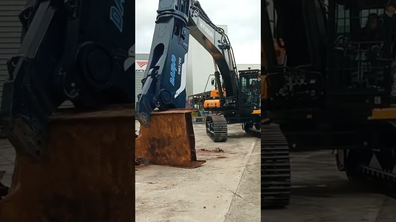 Excavadora HYUNDAI HX520AL con cizalla DAEMO DMS700 en Biurrarena