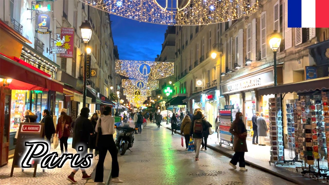 🇫🇷Paris Night Walk - Rue des Petits-Carreaux Lights in 1st arrondissement -【4K HDR】