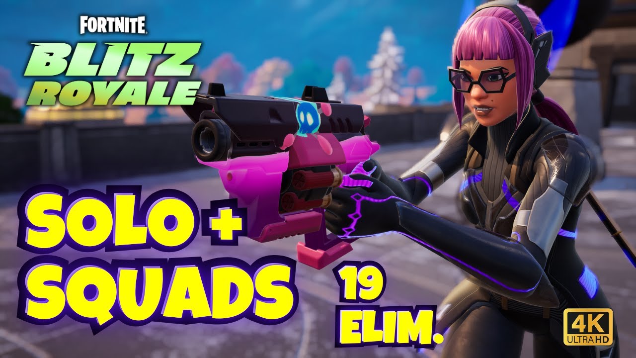 😈 Fortnite Blitz com Squads aleatórias ☠️x19 - 🖥 PC 🎮 4K
