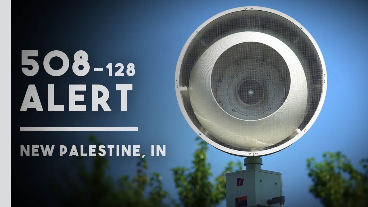 Federal Signal 508-128 | Full Alert | New Palestine, IN (Hancock Co.Tornado Siren Test)