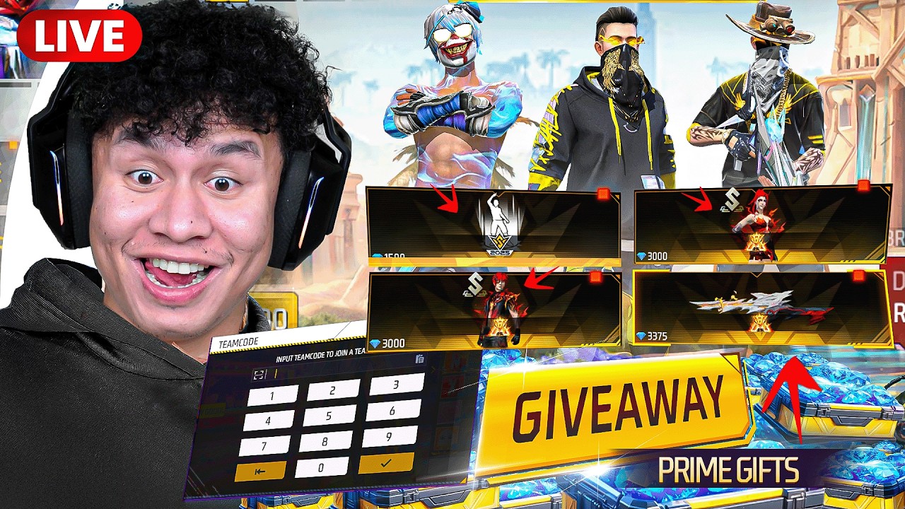 Prime Gifts Giveaway & Custom Free Fire Live - Tonde Gamer