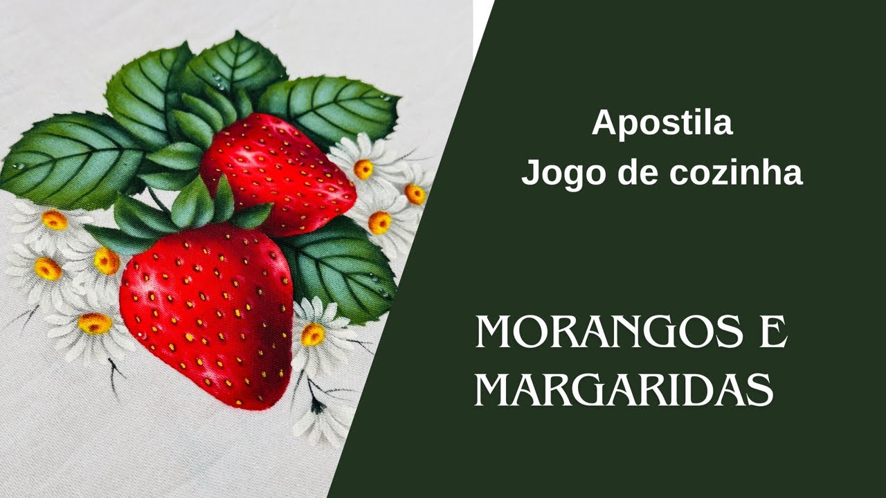 Como pintar morangos - AULA 01/APOSTILA JOGO DE COZINHA
