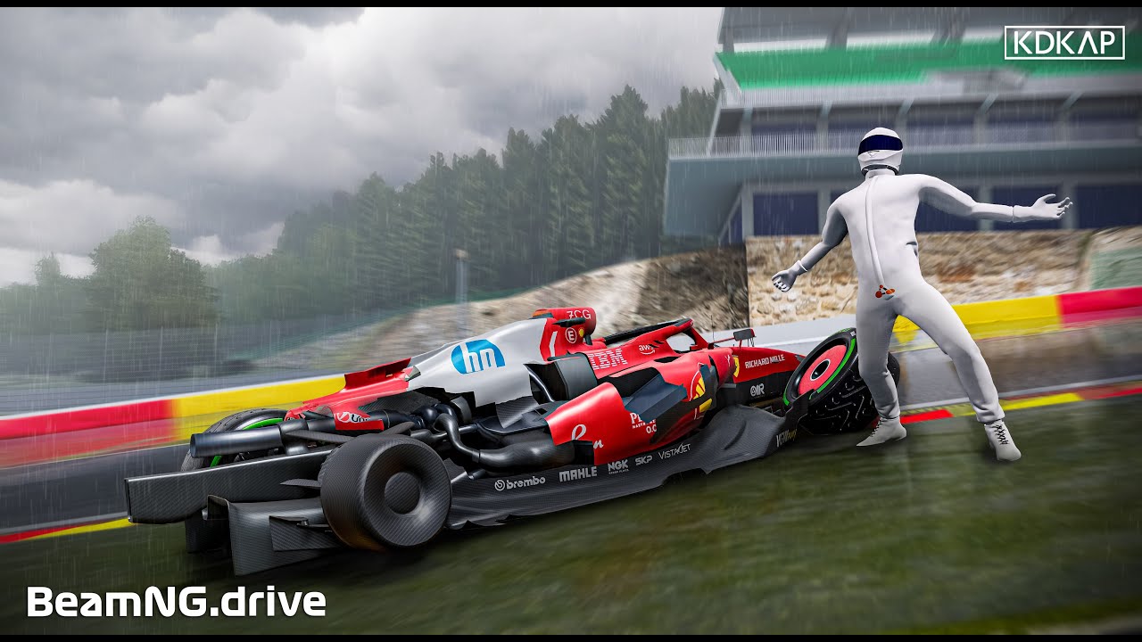 Formula Car Aquaplaning Crashes #2 | BeamNG.drive