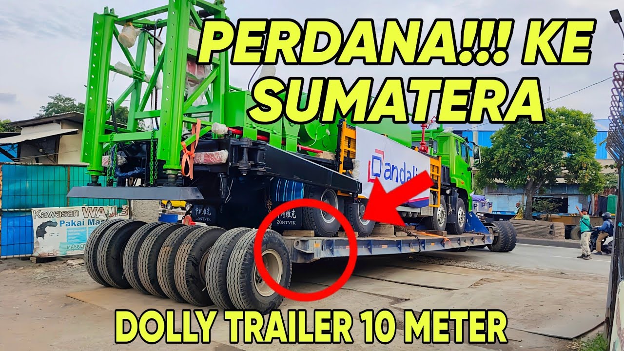INI KORBAN PERASAAAN‼️ BUNTUT KHUSUS LOWBED CEPER KETIKA MASUK GARASI - MUATAN UNIK DOLLY 10 METER