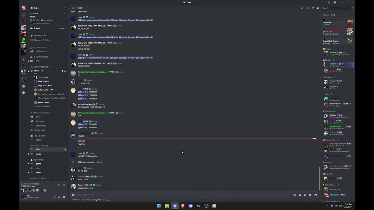 Yesper mic breaking to Sosa/Syru (DISCORD PACKING)
