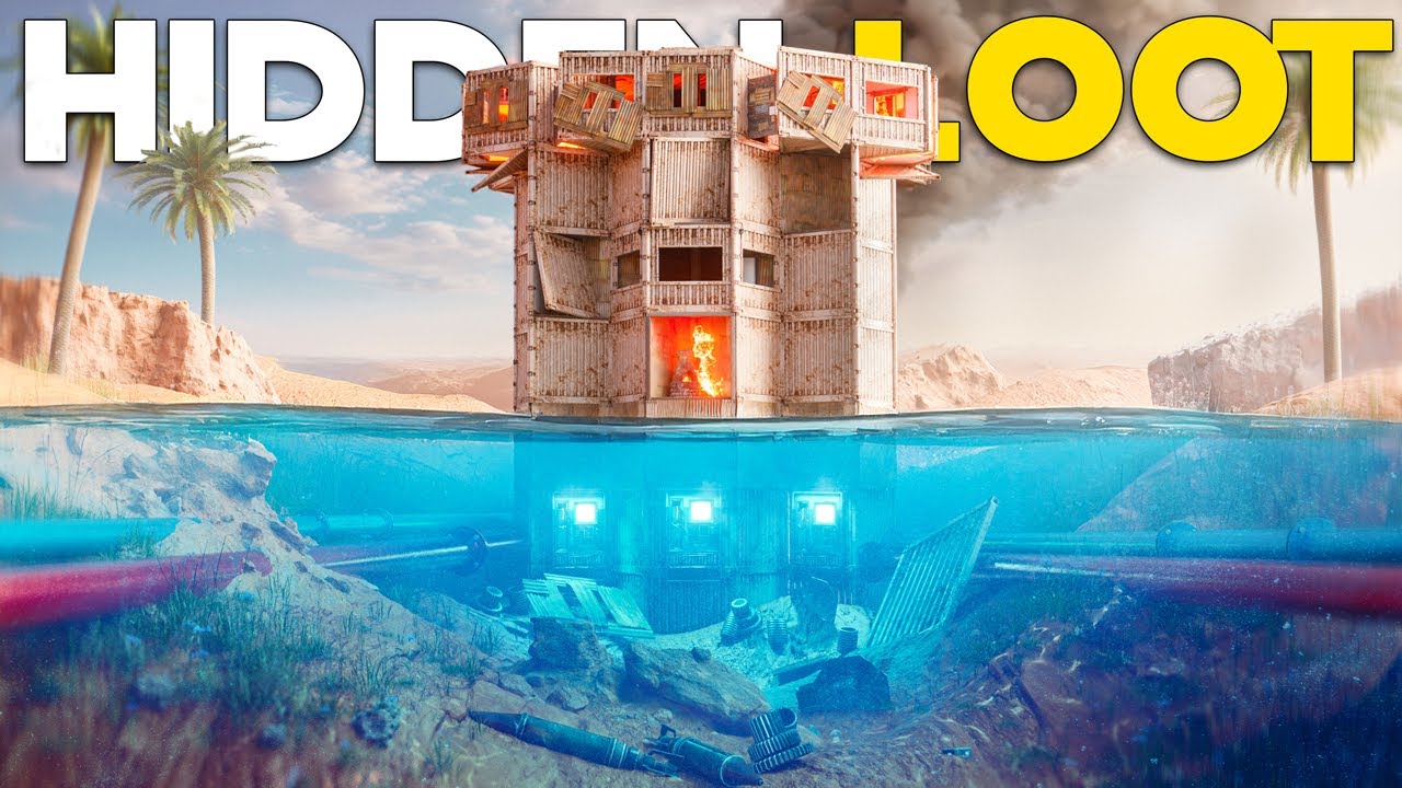 I Built a SECRET Underwater Bunker in Rust (Oasis base)