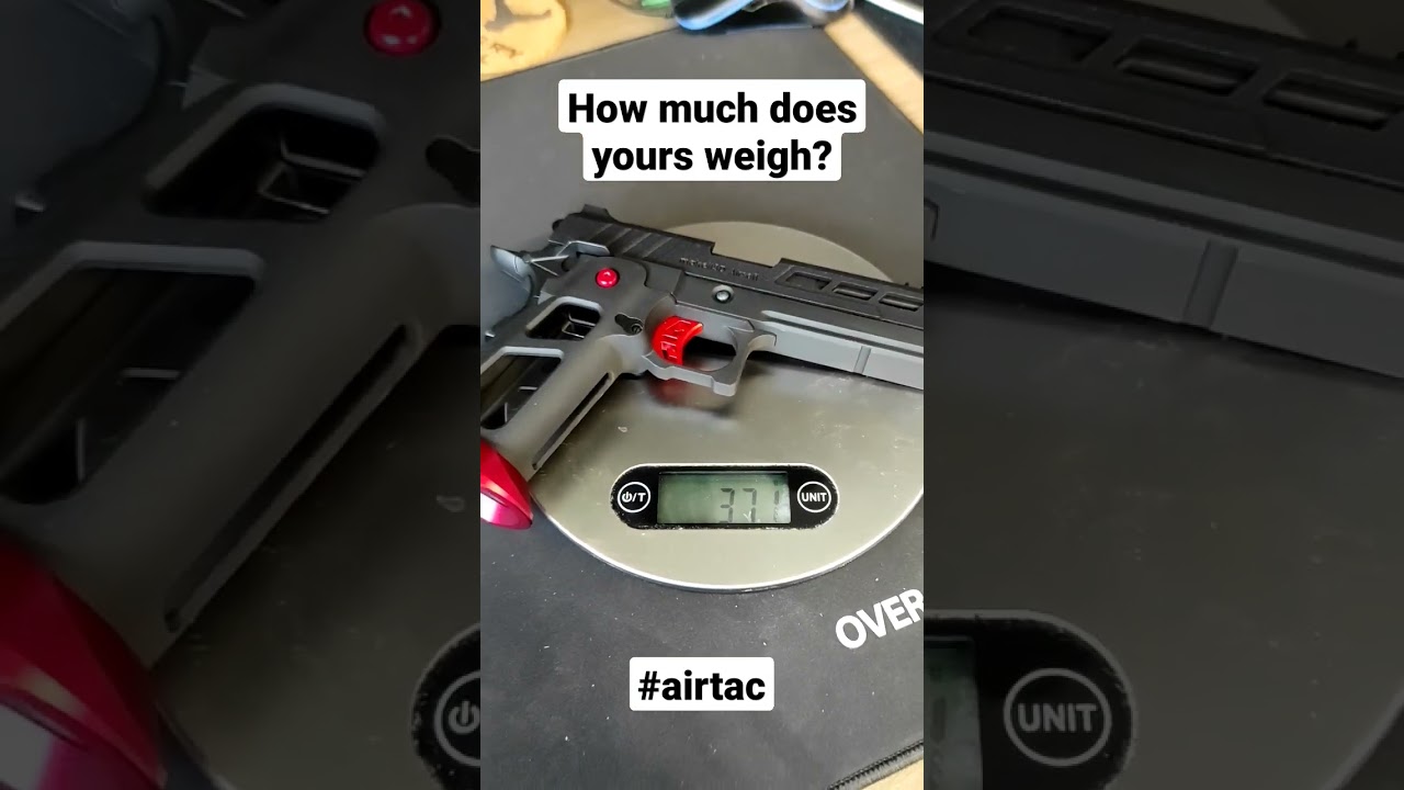 Super lightweight 3D printed TM Hi Capa Airsoft Pistol Airtac Skeleton Grip Slide Barrel BBU
