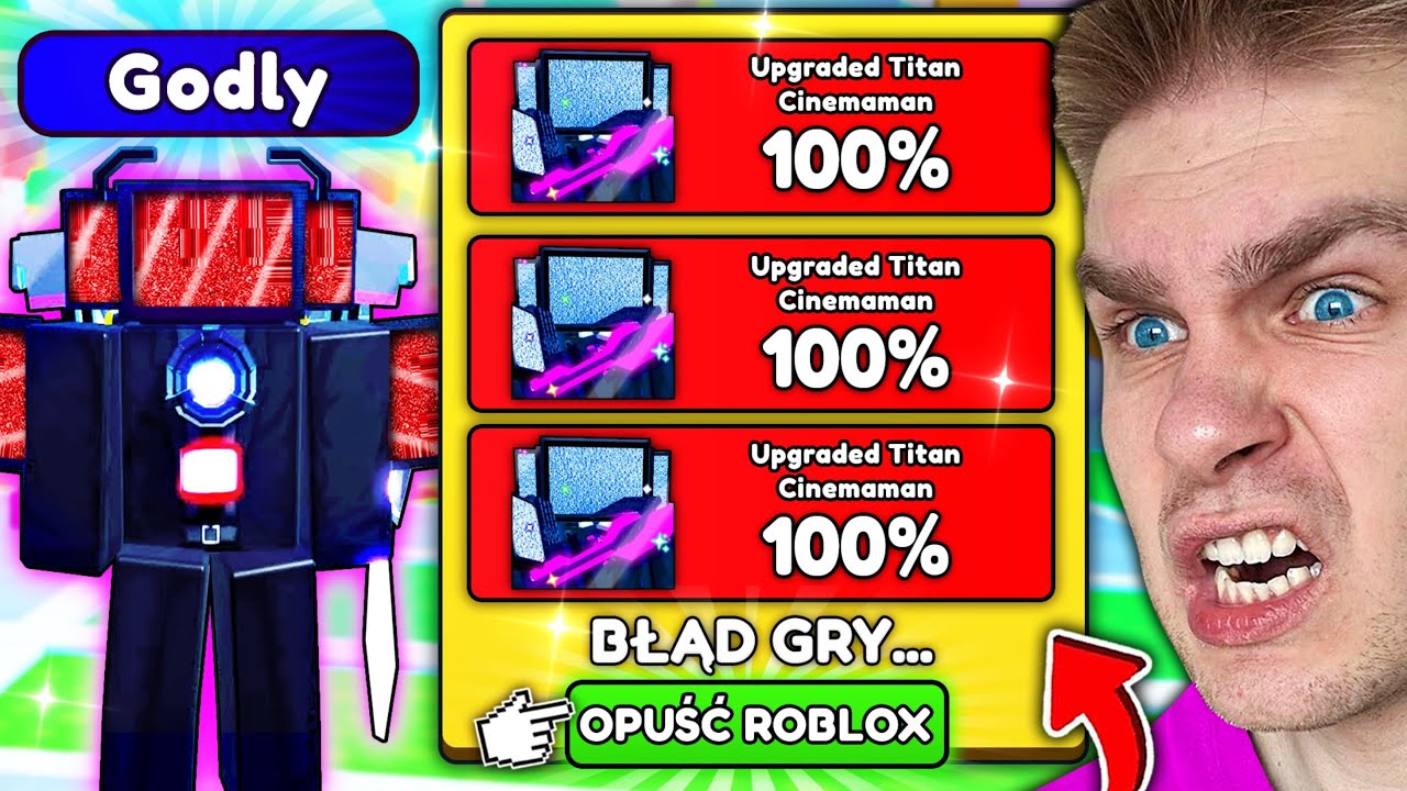 Zagrałem ⚠️ z (GODLY) UPGRADED TITAN CINEMAMAN 📺 w NOWY TRYB *BÓG* ✅ w Skibidi Toilet Tower Defense
