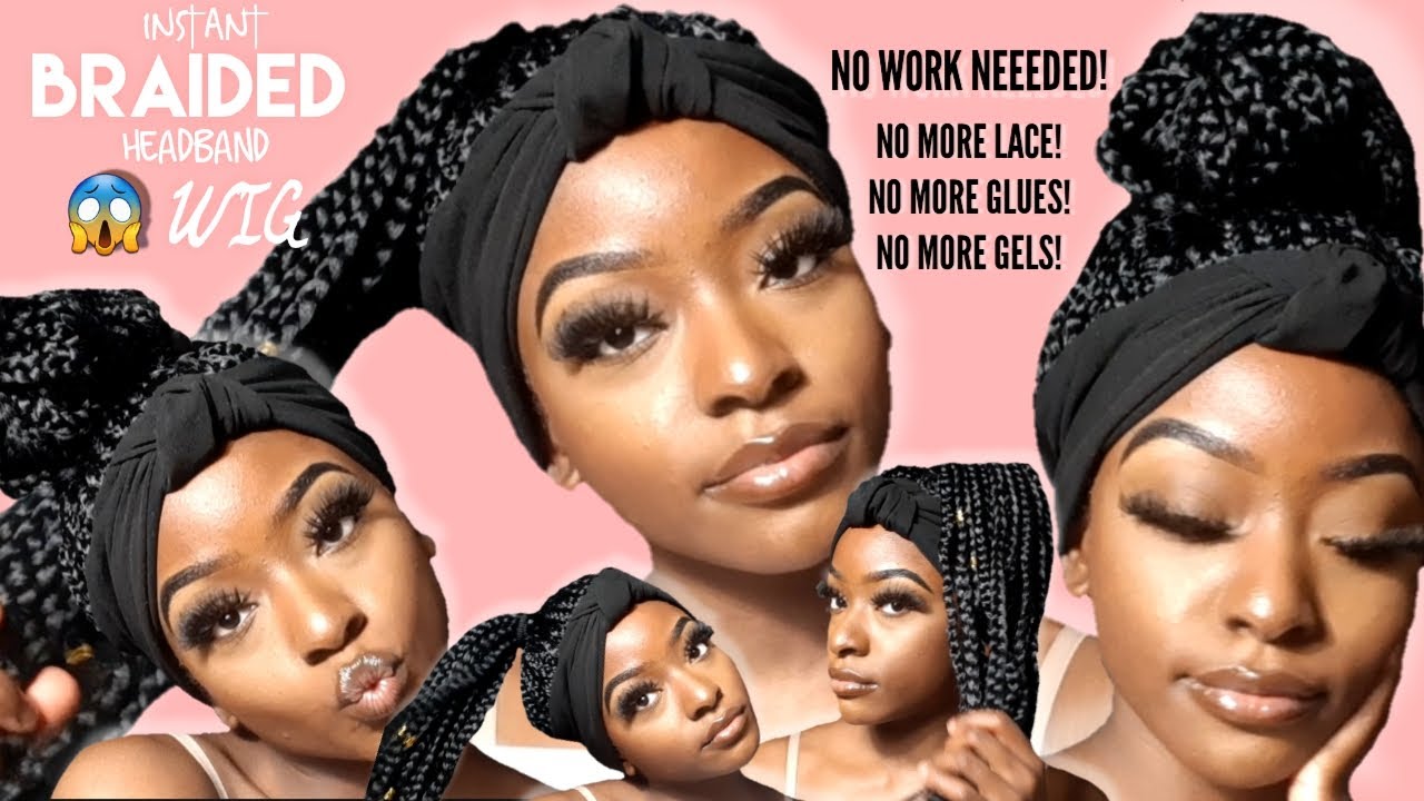 I TRIED A BRAIDED HEADBAND WIG FROM AMAZON !! 😱😍 *MUST WATCH*