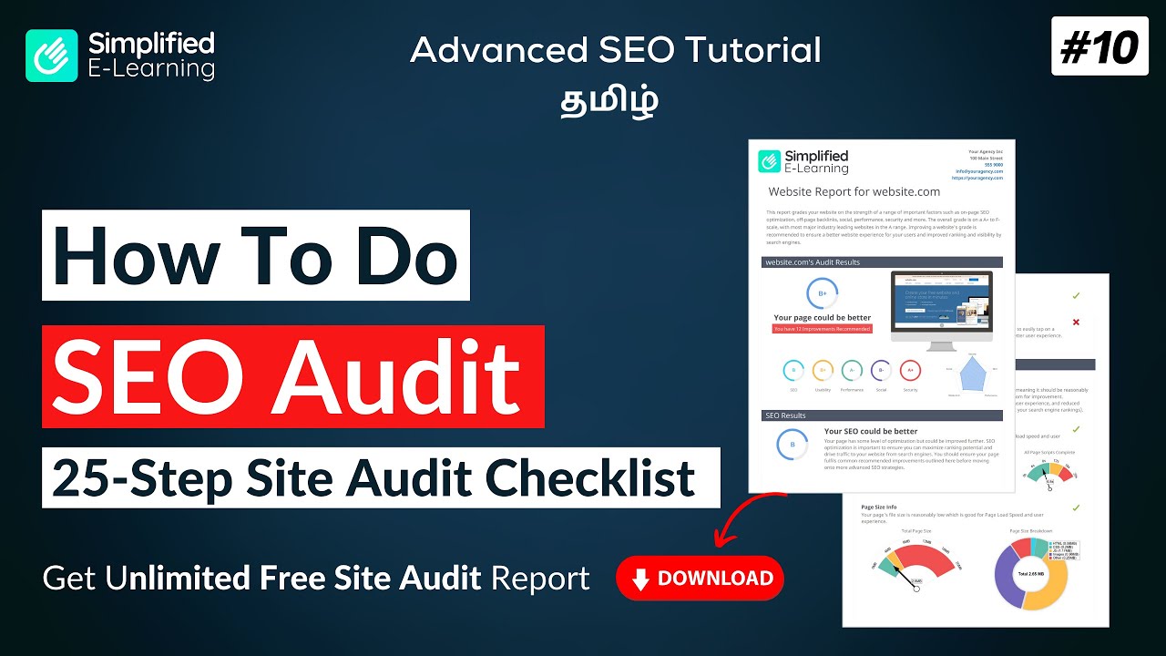 How to do SEO Audit & Download Report | SEO Tutorial in Tamil | #10