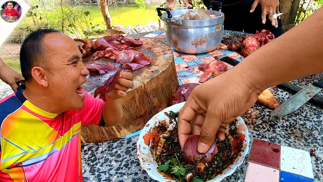 จุ๊ตับหมูสดๆ แจ่วบีขมๆ แซบคักแซบแหน่ คักกว่ากินตับวัว ยุไห่ยุนาพ่อใหญ่อูมามิ