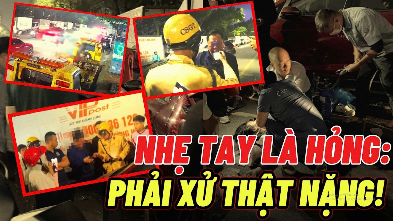 SỐC Ở NGUYỄN CHÁNH HN: TÀI XẾ VI PHẠM NỒNG ĐỘ C.ỒN GÂY TAI NẠN LIÊN HOÀN, 1 XE MÁY BỊ 