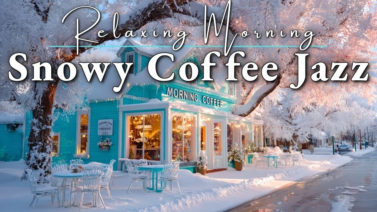 Morning Coffee Bossa Nova Jazz ❄️ Snowy Winter Cafe Piano Music for Relaxing & Study