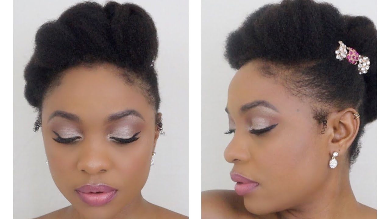 QUICK & EASY PIN-UP BRIDAL/WEDDING UPDO ON TYPE 4 NATURAL HAIR