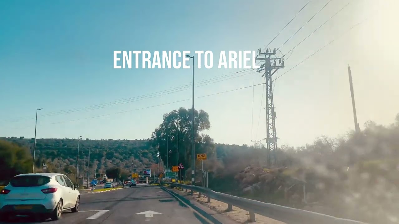 4K  Road to Ariel, Samaria and Ariel city himself (partially) Дорога в Ариэль, Самария и сам город.
