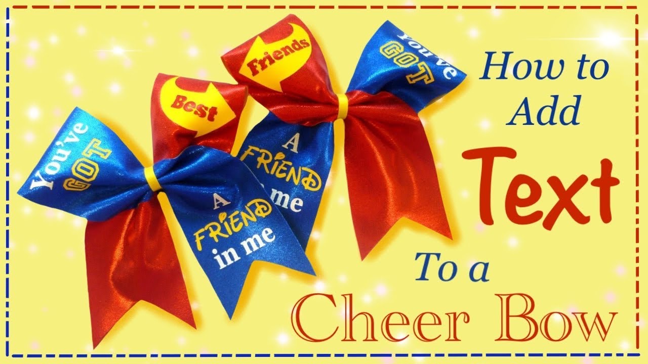 How to put text on a cheer bow with Lisa Pay