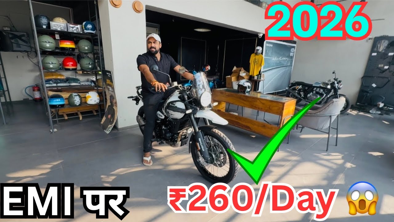 New Himalayan 450 Kamet White New Engine & Loan Details ₹ 20,000-/ Downpayment per 
