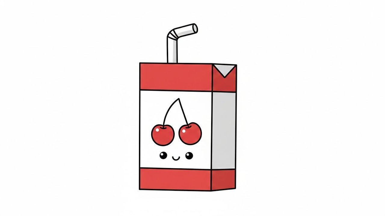 Il How To Draw An Easy Juice Box ll Easy Juice Box  Drawing ll Juice Box Drawing For Kids Easy ll