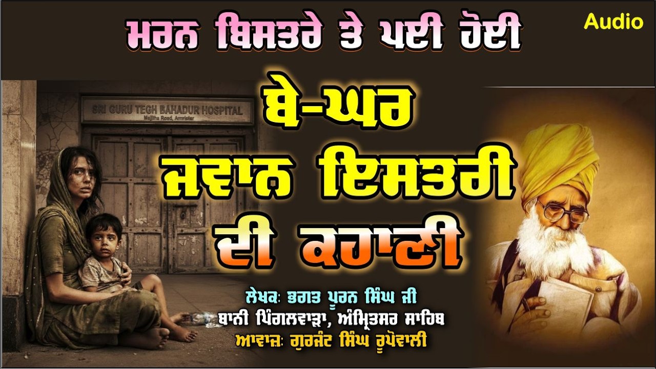 ਬੇ-ਘਰ ਜਵਾਨ ਇਸਤਰੀ ਤੇ ਬੱਚੇ ਦੀ ਸੇਵਾ-ਭਗਤ ਪੂਰਨ ਸਿੰਘ ਪਿੰਗਲਵਾੜਾ ਅੰਮ੍ਰਿਤਸਰ Punjabi Audio Books Gurjant Singh