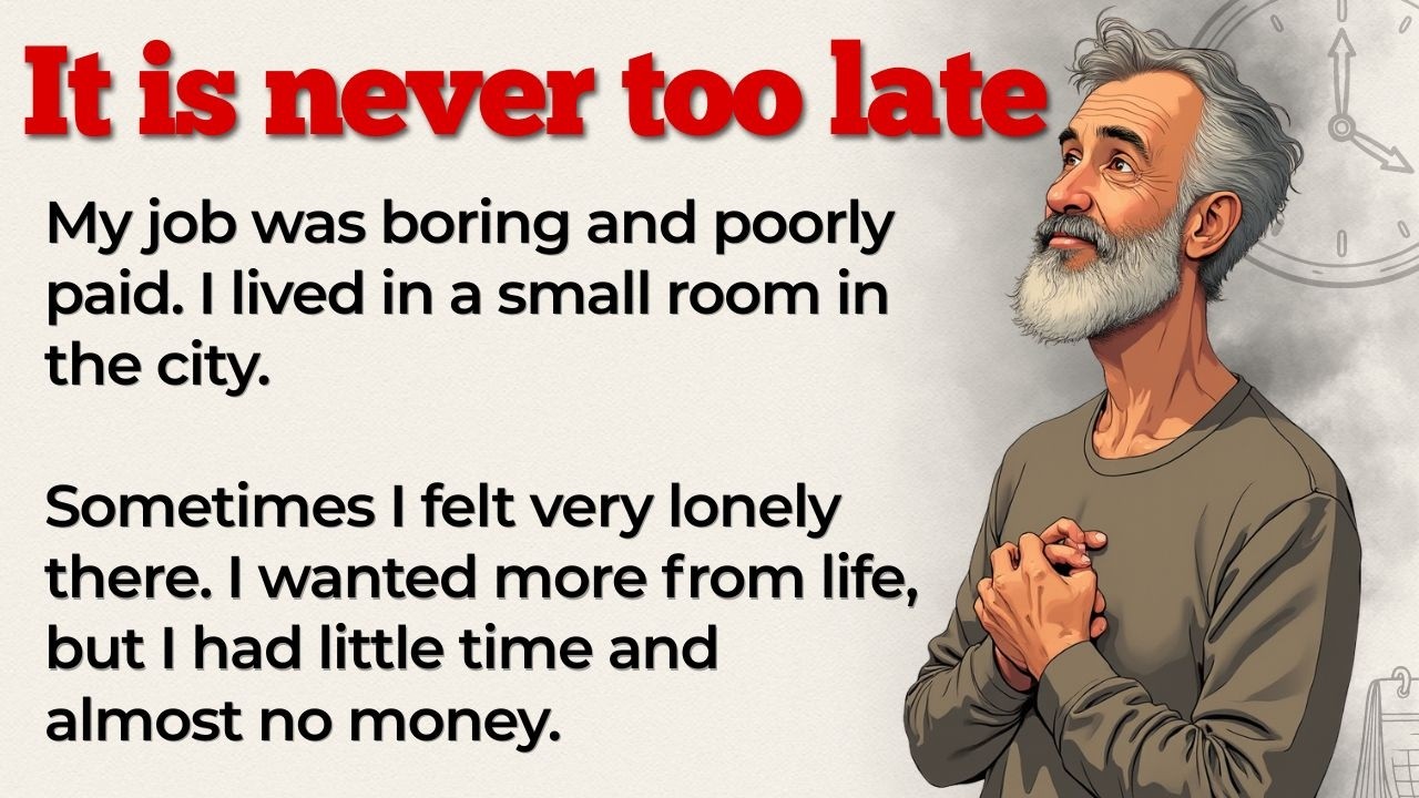 It is never too late | Learn English with Stories | English Stories