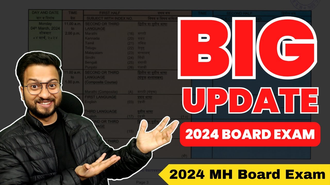 Understanding 10th Board Exam Time Table - 2024 | Maharashtra Board