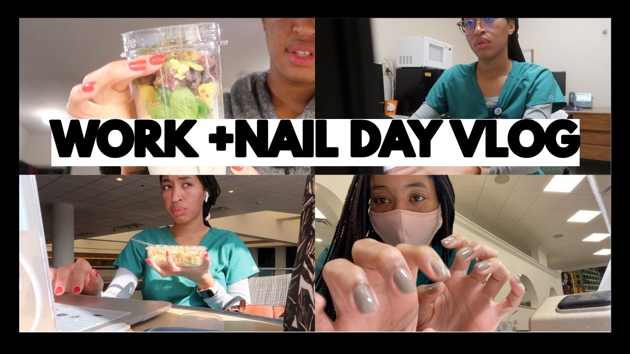 DAY IN THE LIFE OF A MEDICAL SPEECH PATHOLOGIST,  NAILS DONE, FAVORITE SMOOTHIE | Day in life of SLP