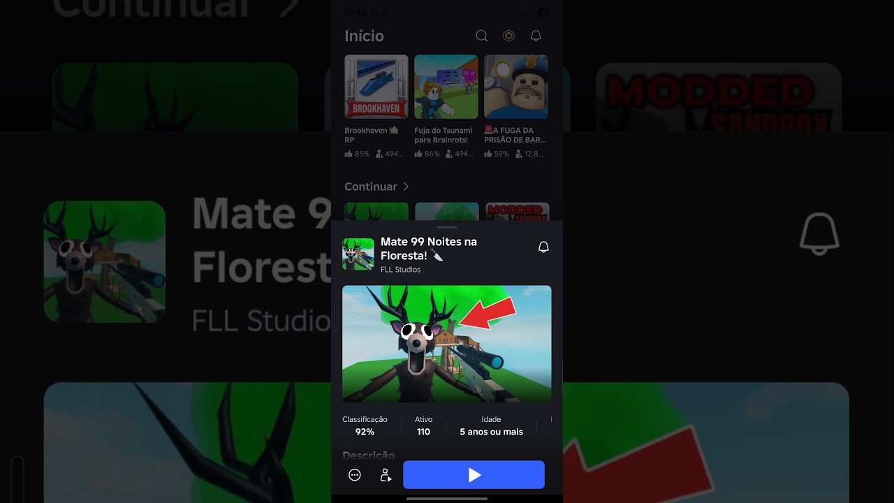 99 noites  De Sobrevivência Na Floresta no Roblox 