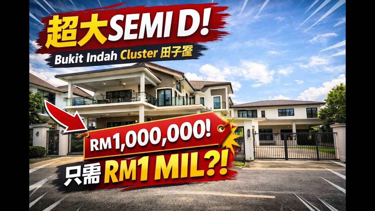 Bukit Indah 全新Cluster田字屋只需RM1mil?!