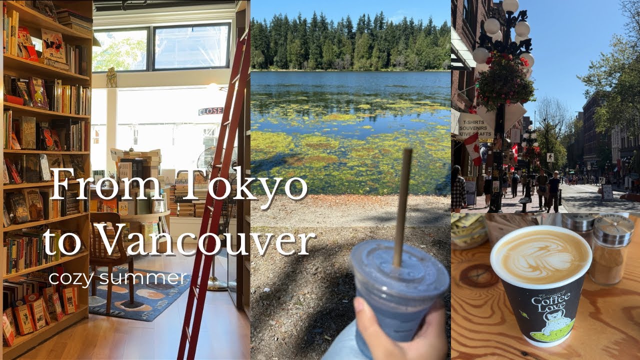 Vancouver travel vlog | bookshop, cafes, lost lagoon, cute neighborhood, zip air 