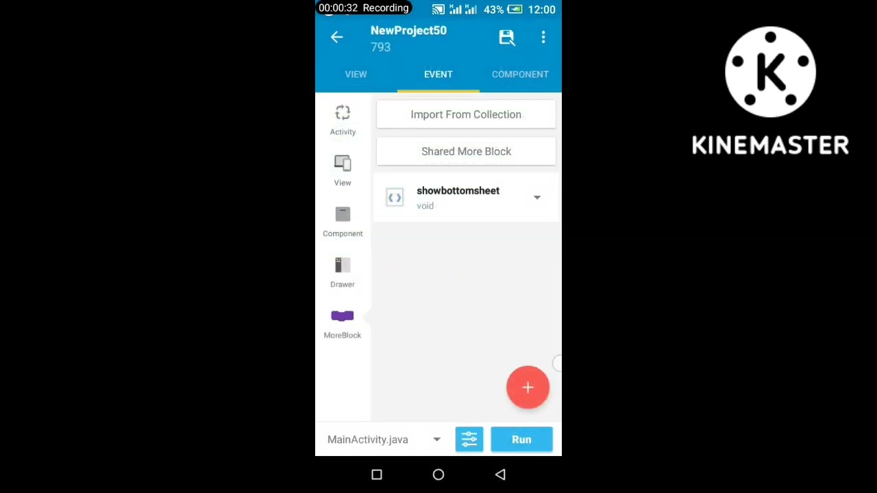 Curved Edges BottomSheet Layout in Custom View using Sketchware