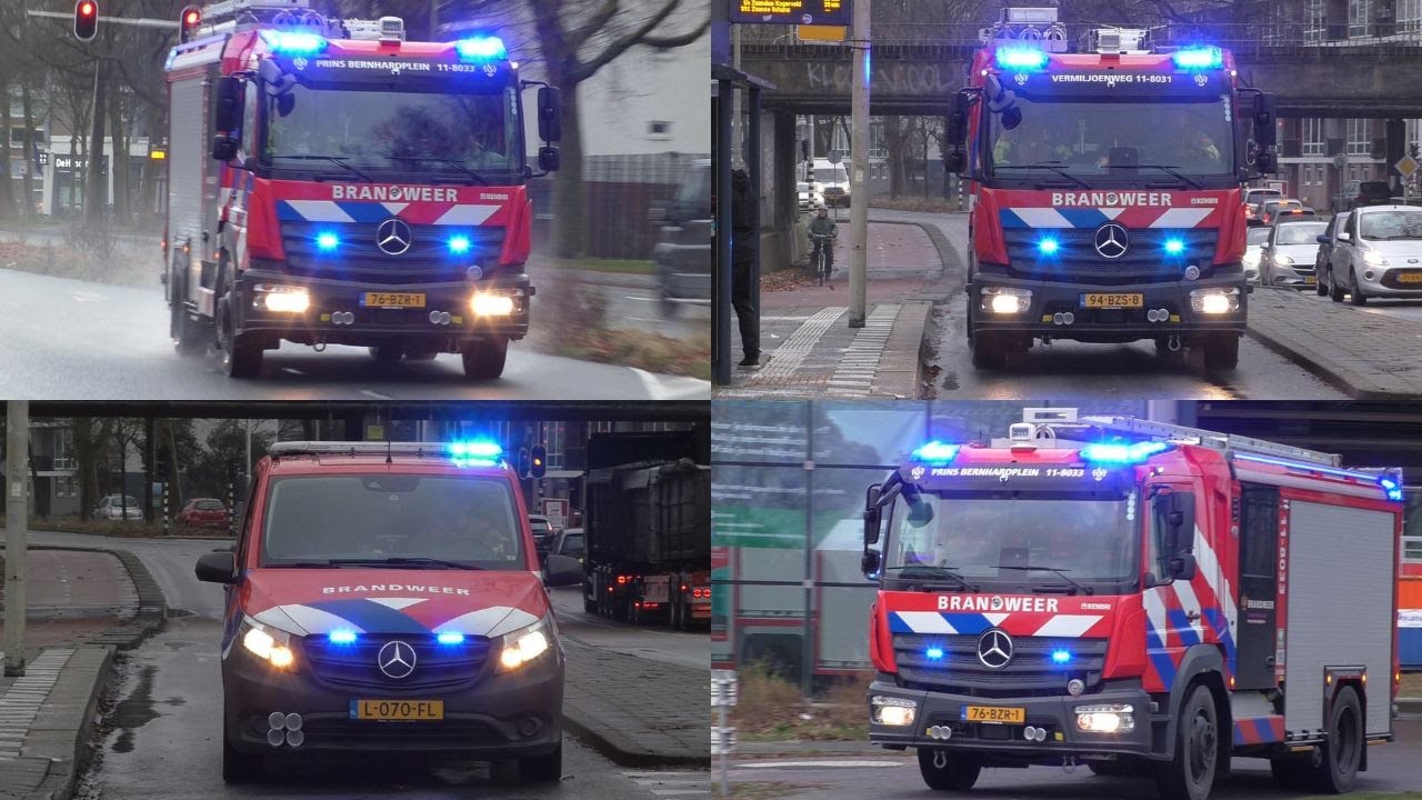 [Oud en Nieuw] Vele Brandweer Ambulances MMT en Politie met Spoed onderweg in Zaandam en Amsterdam