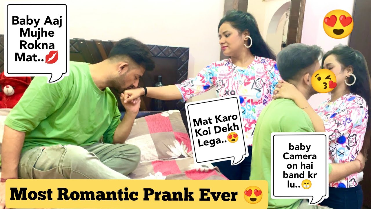MOST ROMANTIC PRANK EVER ON WIFE 😍|| PRANK ON INDIAN WIFE || lucky parul