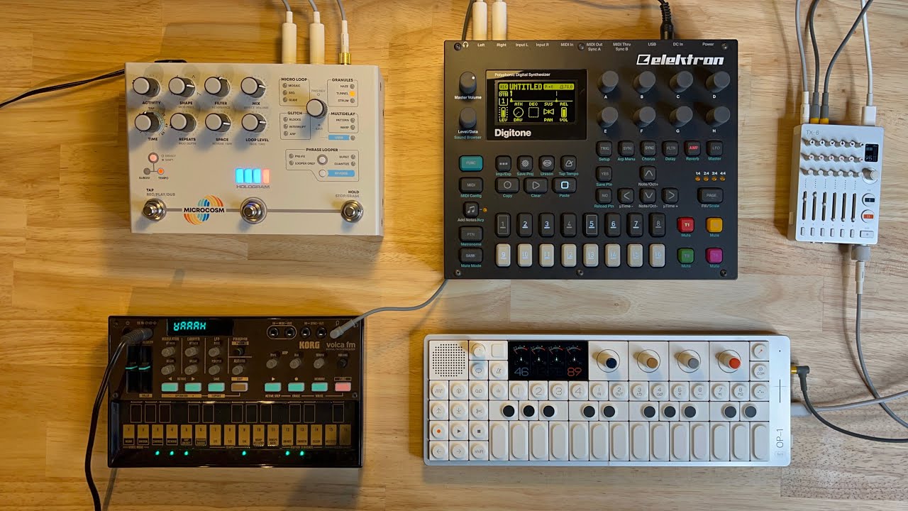 OP-1 field with guitar / volca fm / Digitone / MICROCOSM 🫙Rest 2024-03-23🫙