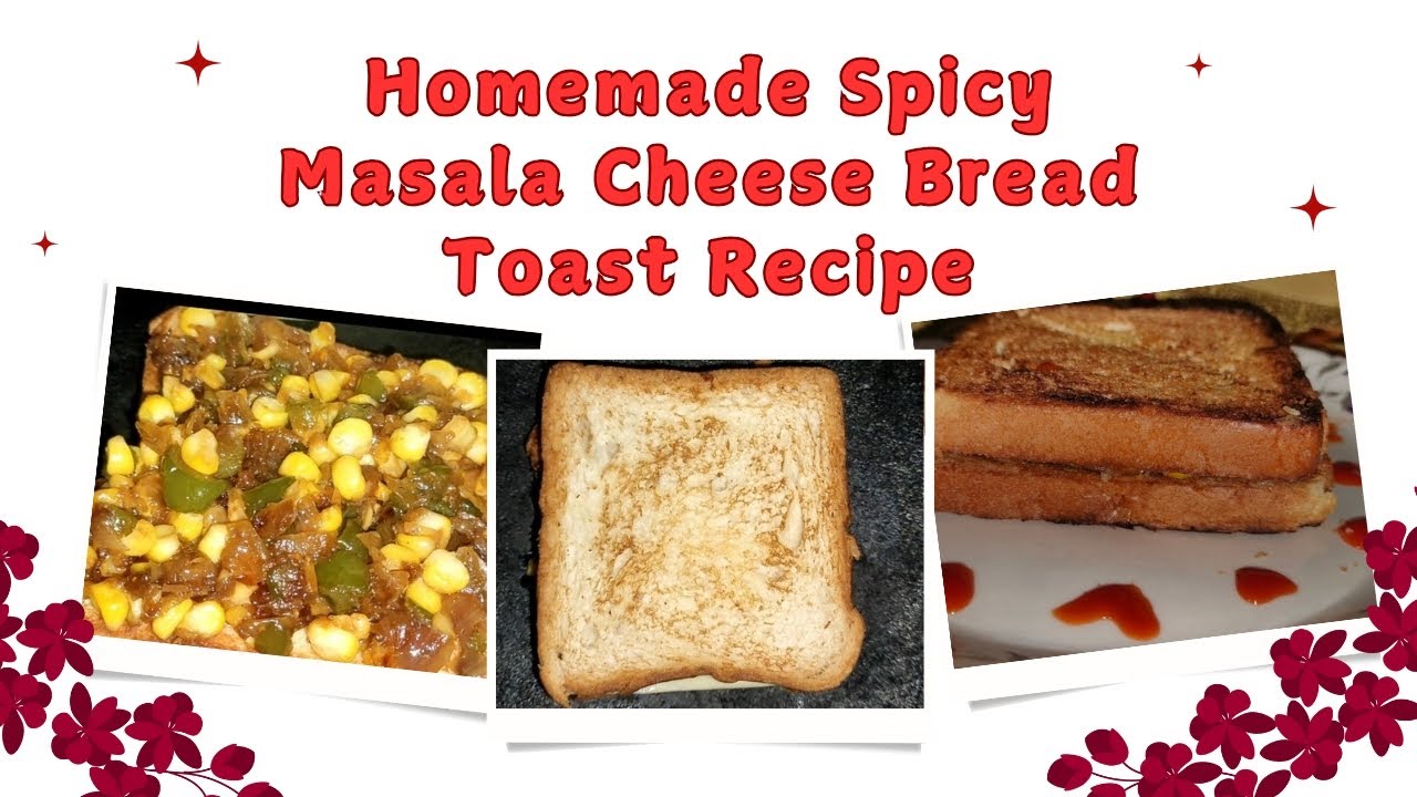 Homemade Spicy Masala Cheese Bread Toast Recipe In Tawa