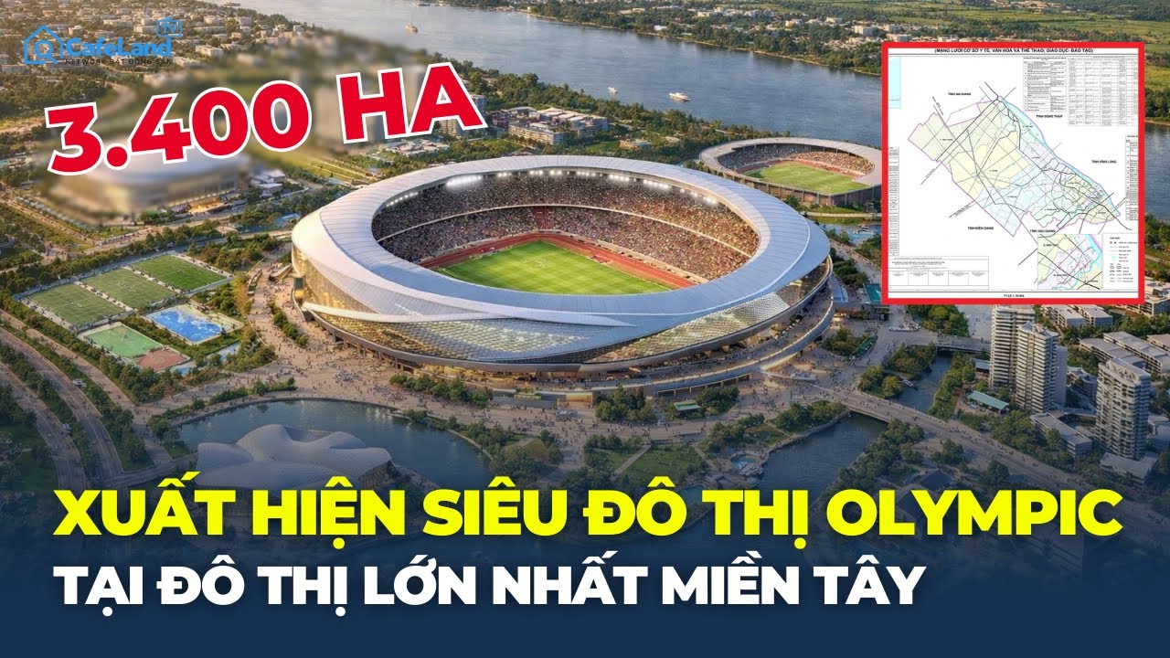 Xuất hiện SIÊU ĐÔ THỊ Olympic quy mô KHỦNG tại đô thị LỚN NHẤT MIỀN TÂY | CafeLand